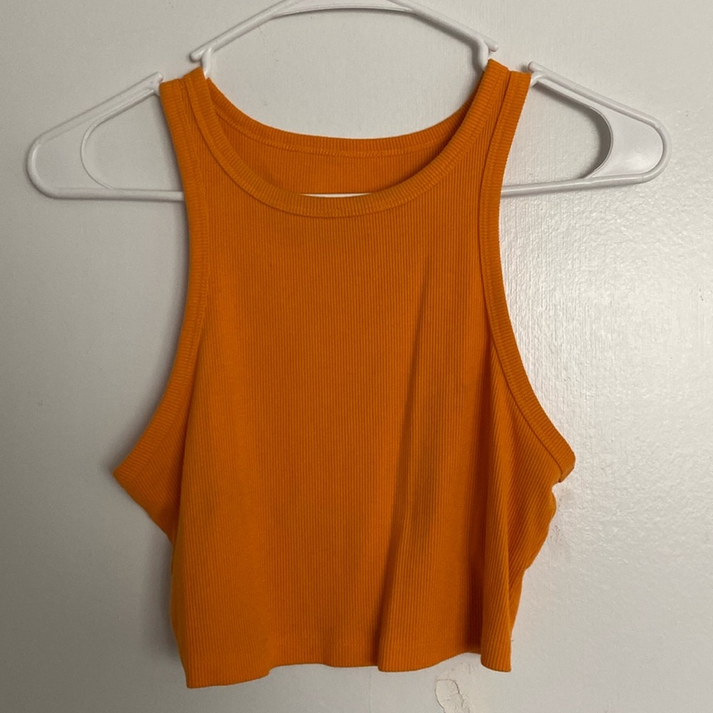 Orange crop top